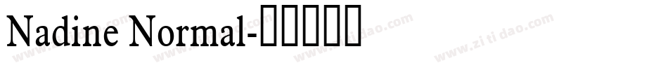 Nadine Normal字体转换
